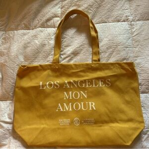 Sezane Los Angeles Mon Amour Yellow Tote